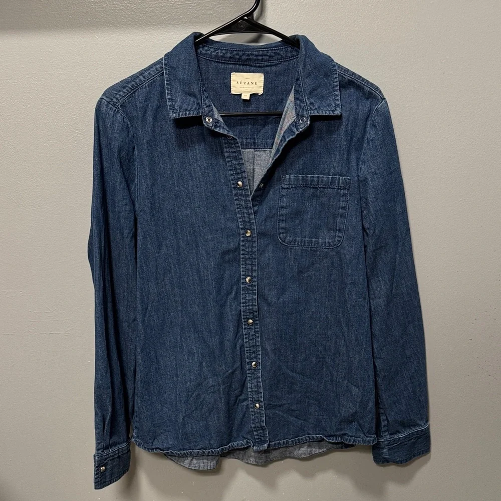 Sezane Tomboy Denim Shirt - Picture 4 of 9